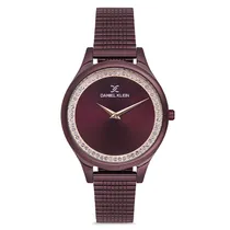 Relógio Analógico Feminino Daniel Klein DK.1.12701-6 Premium Ladies / Pulseira de Malha - Bordo