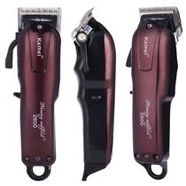 Kemei KM-2600 Poderosa Maquina de Cortar Cabelo Profissional Eletrica Recarregavel Aparador de Pelos