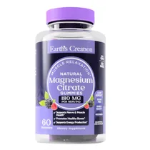 Earth's Creation Magnésio Citrato 180MG 60 Gummies