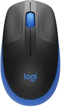 Mouse Wireless Logitech M190 - Blue/Black