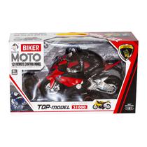 Toy Moto Police Top-Model S1000 565-R4 com Controle Remoto - Vermelho