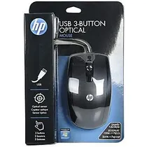 Mouse USB HP KY619AA 3 Botoes Black