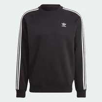 Moleton Adidas 3-Stripes Crew Negro
