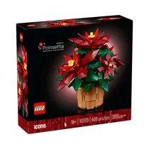 Juguete de Construcción Lego Icons Botanical Collection Poinsettia 10370 608 Piezas