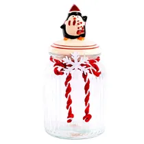 Pote Navideño 7.7X14CM 300ML de Vidrio