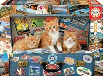 Quebra-Cabeça Educa Puzzle Gatinhos Viajantes - 18065 (200 Peças)