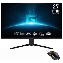 Monitor Gamer MSI G27C3F 27" Full HD LED Curvo 180HZ / 1MS - Preto + Mouse