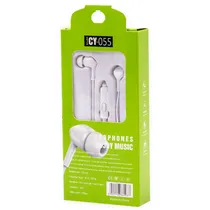 Fone de Ouvido com Fio CY-055 Enjoy Music Earphone Aux 3.5MM - Branco