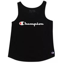 Blusa Champion The Classic Tank Graphic Dama Black-s