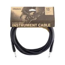 Cable de Instrumento D'Addario Classic Series P10 A P10 PW-CGT-15 4.57 Metros Negro