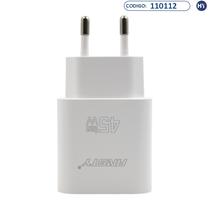 Carregador Fonte Ansty Q-040 Pi de 45W com Cabo USB-C/Lightning