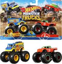 Mattel Vehiculos Hot Wheels Monster Trucks Paquete de 2 Escala 1 64 Plastico 3+ Multicolor