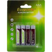 Pilha Ecopower AAA EP-LR03 4 Pilhas Alcalina