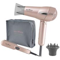 Kit Beleza Britania Travel SECADOR1200W/Alisador Ion/ Bilvolt - Rose Gold