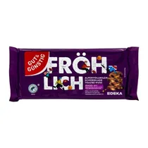 Barra Chocolate Ao Leite Avelãs e Pasas 100G Edeka