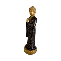 Figura Decorativa de Buda Concepts 445-7911214 35 CM Dorado - Negro