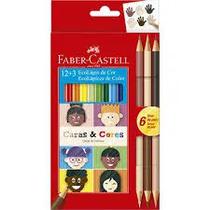 Faber Castell Lapiz Caras&Cores Caja Carton 12+3 Colores Rojo