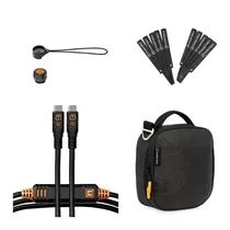 Kit Cabo USB-C para USB-C Tether Tools Tetherpro 10 GBPS para Câmera + Suporte + Bolsa - Preto 4.6 Metros (BTKC15G2-BLK)