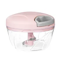 Mini Processador de Alimentos Manual S354 com 3 Laminas / 500ML - Rosa