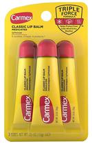 Balsamo Labial Carmex Classic Triple Force - 10G (3 Unidades)