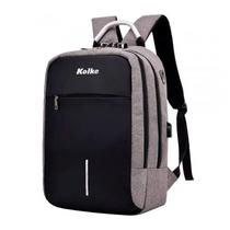 Mochila Kolke KVM-338 c/ Cadeado Cinza Claro/Pre