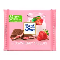 Barra Chocolate Ritter Sport Morango e Yogurt 100G