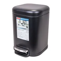 Lixeira de Aço Inoxidável 6L Preto Fosco