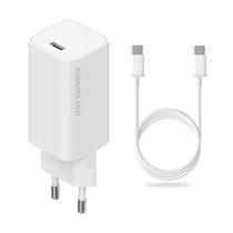 Carregador de Parede Xiaomi Mi Fast Charger USB-C AD652GEU / 65W / Bivolt + Cabo USB-C para USB-C - Branco