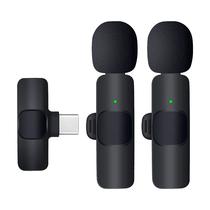 Microfone Sem Fio Yookie YE13 - USB Tipo C - para Celular - 2X Microfones - Preto