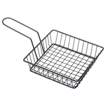 Cesta Quadrada para Fritar 10X10CM - Metal Preto