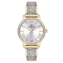 Relogio Analogico Feminino Daniel Klein DK.1.12726-2 Premium Ladies / Pulseira de Aco Inoxidavel - Prata/Dourado