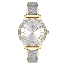 Relógio Analógico Feminino Daniel Klein DK.1.12726-2 Premium Ladies / Pulseira de Aço Inoxidável - Prata/Dourado