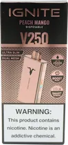 Vape Descartável Ignite V250 Peach Mango 25000 Puffs Rose