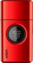 Barbeador VGR Voyager Foil Shaver Stepless Pro V-377 Recarregável - Vermelho