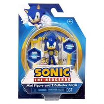 Boneco Sega Sonic The Hedgehog Mini Figure - Sonic e 2 Collector Cards (7066)