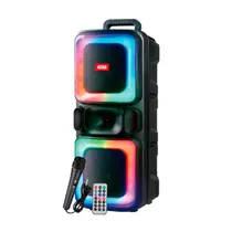 Caixa de Som Bluetooth Xo F55 20W/3000MAH (com Microfone/Luzes RGB) - Preto