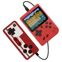 Game Box Mini Consola Retro com 500 Jogos Portatil / 3" / LED / Recarregavel - Vermelho