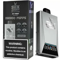 Vaper Descartável Sex Addict BY Dan Bilzerian S280 Silver 5% Nicotina 28000 Puffs - Icy Mint