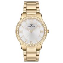 Relogio Analogico Feminino Daniel Klein DK.1.12698-6 Premium Ladies / Pulseira de Aco Inoxidavel - Dourado