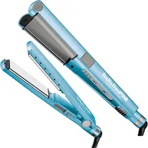 Kit Prancha Babylisspro PL4091 + Mini Prancha - Azul/Cinza