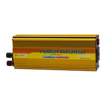 Inversor de Voltagem Parra Carro SFA-2000 / 2000W / DC12V / 220V - Dourado