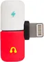 Adaptador HLD Lightning para Áudio e Carregamento Lightning - Vermelho/Branco