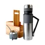 Kit Termo + Guampa + Bombilla + Porta Termo Contigo Mate Pampa 1.1L Stainless