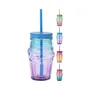 Vaso de Vidrio Con Pajita KPM 037171 475ML Surtido