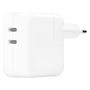 Carregador Apple MNWP3ZM Replica 35W 2 USB-C para iPhone - Branco