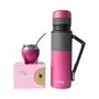 Kit Termo + Guampa + Bombilla + Caja de Regalo Contigo Mate Pampa 1.1L Fucsia