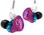 KZ ZST Fone In-Ear Sem Microfone  Roxo