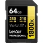 Cartão de Memória SD Lexar Professional Gold 1800X 280-210 MB/s C10 U3 V60 Uhs-II 64 GB (LSD1800064G-BNNNG)