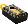 Carregador Portátil Satellite A-PB410007Q 10.000 Mah 2 Saídas USB e USB-C - Transparente/Preto/Amarelo