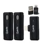 Microfone Lapela Quanta QTMDM20 USB-C Sem Fio para Smartphone - Preto